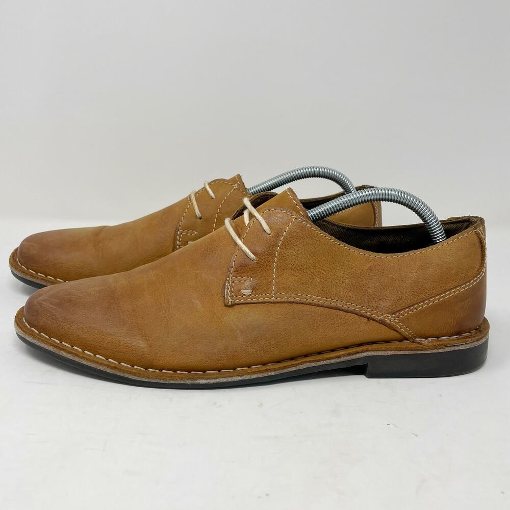 Red Tape Leather Shoes Bali Mens Size 10 Buck Tan Stitched